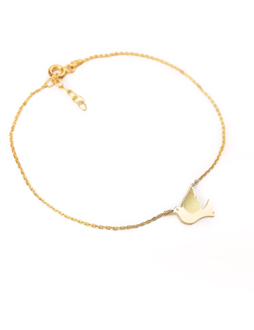 KOMPLET ZŁOTYCH CELEBRYTEK GOŁĄBKI GOŁĘBIE ZŁOTO 585