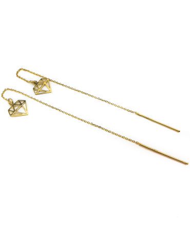 KOMPLET ZŁOTYCH CELEBRYTEK BRYLANTY DIAMENTY ZŁOTO 333