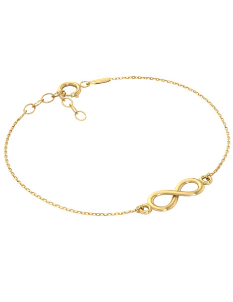 ZŁOTY KOMPLET CELEBRYTKI ZNAK NIESKOŃCZONOŚCI ZŁOTO 333