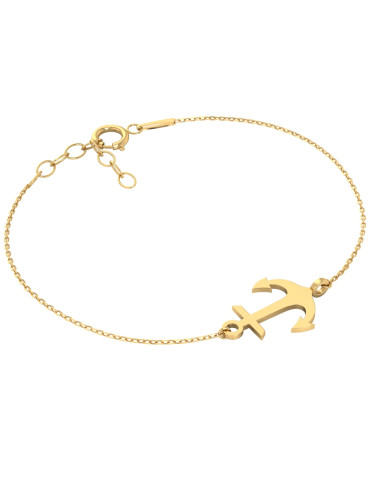 ZŁOTA BRANSOLETKA CELEBRYTKA KOTWICA ZŁOTO 333