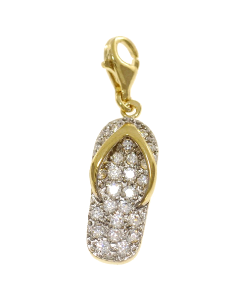 ZŁOTY CHARMS KLAPEK Z CYRKONIAMI PR. 333