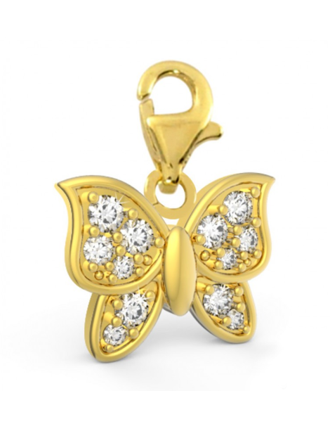 ZŁOTY CHARMS MOTYLEK Z CYRKONIAMI PR. 333