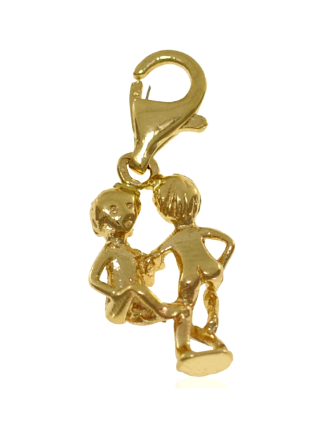 ZŁOTY CHARMS ZNAK ZODIAKU BLIŹNIĘTA PR. 925