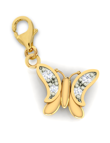 ZŁOTY CHARMS MOTYLEK Z CYRKONIAMI PR. 585