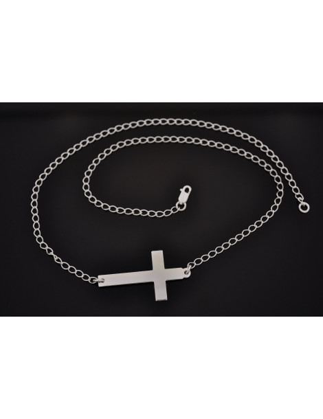 SREBRNY KOMPLET KRZYŻYKI NA ŁAŃCUSZKU PR. 925 + GRAWER GRATIS