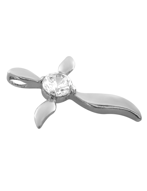 SREBRNY KRZYŻYK OZDOBNY Z CYRKONIĄ PR. 925 - RÓŻNE KOLORY