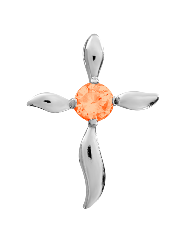 SREBRNY KRZYŻYK OZDOBNY Z CYRKONIĄ PR. 925 - RÓŻNE KOLORY