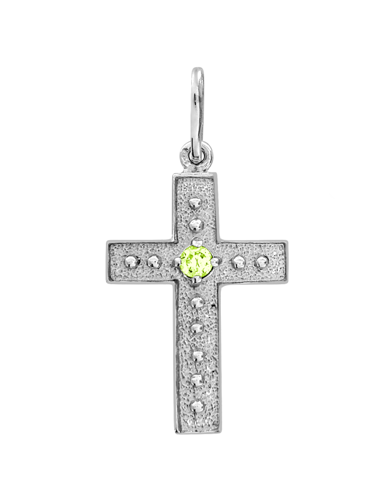 SREBRNY KRZYŻYK OZDOBNY Z CYRKONIĄ PR. 925 - RÓŻNE KOLORY