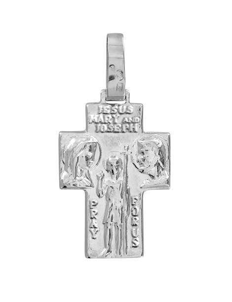 SREBRNY KRZYŻ DUŻY Z ŚWIĘTYM KRZYSZTOFEM PR. 925