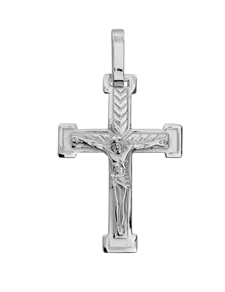 SREBRNY KRZYŻ Z UKRZYŻOWANYM JEZUSEM PR. 925