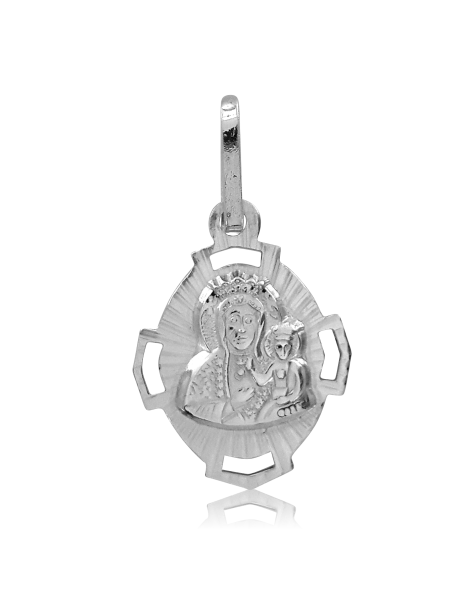 SREBRNY MEDALIK MATKA BOSKA CZĘSTOCHOWSKA DIAMENTOWANY PR. 925 + GRAWER GRATIS!