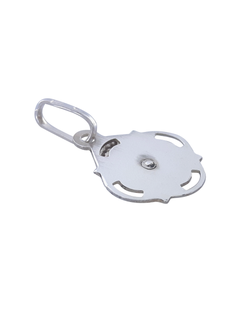 SREBRNY MEDALIK Z MATKĄ BOSKĄ CZĘSTOCHOWSKĄ DIAMENTOWANY PR. 925