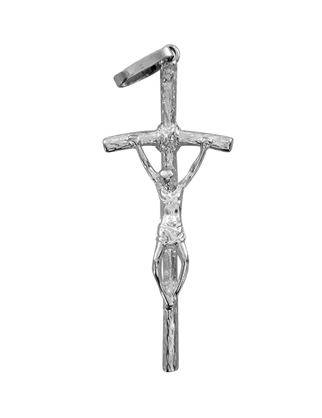 SREBRNY KRZYŻYK PAPIESKI Z JEZUSEM PR. 925