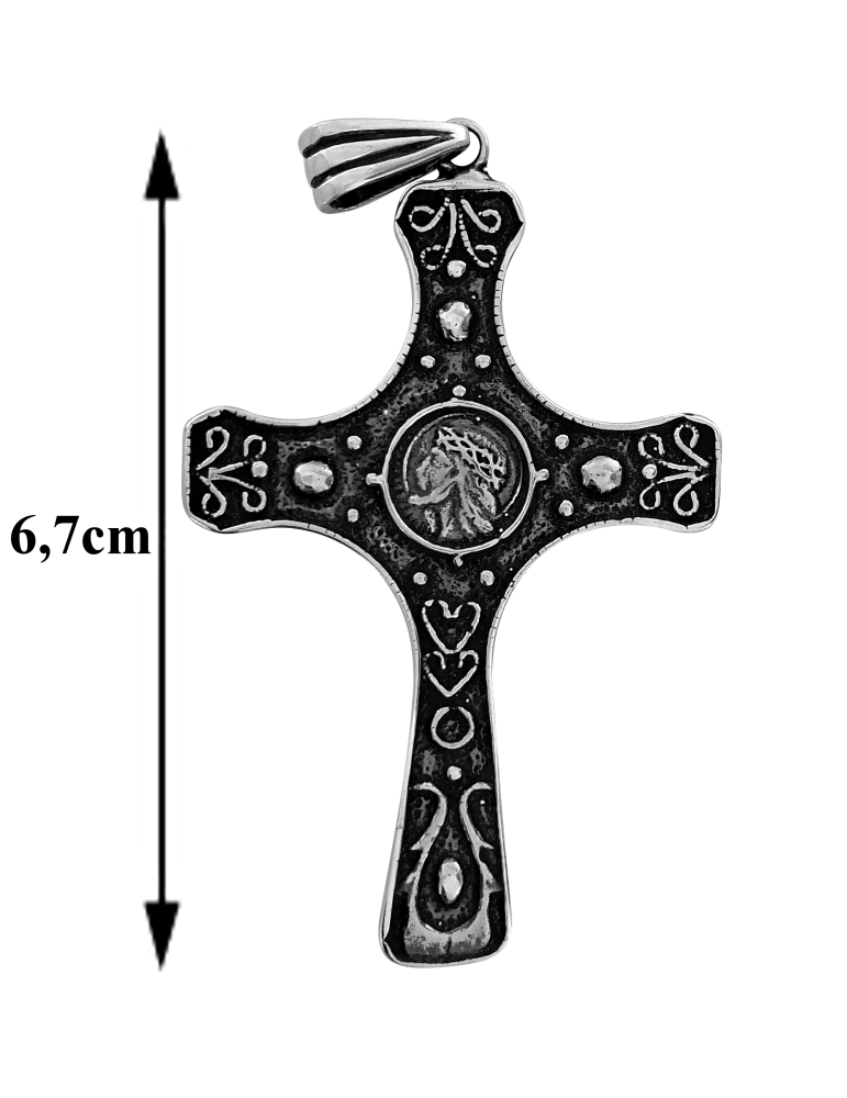 SREBRNY KRZYŻYK GŁOWA JEZUSA PR. 925