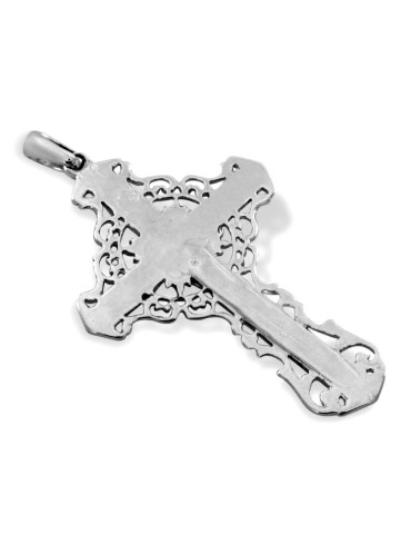 SREBRNY KRZYŻ Z UKRZYŻOWANYM JEZUSEM PR. 925 + GRAWER GRATIS!