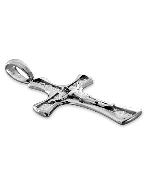 SREBRNY DUŻY KRZYŻ Z UKRZYŻOWANYM JEZUSEM PR. 925
