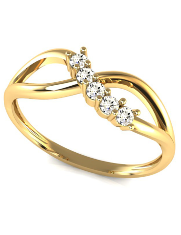 ZŁOTY PIERŚCIONEK ZARĘCZYNOWY ZNAK NIESKOŃCZONOŚCI PR. 585