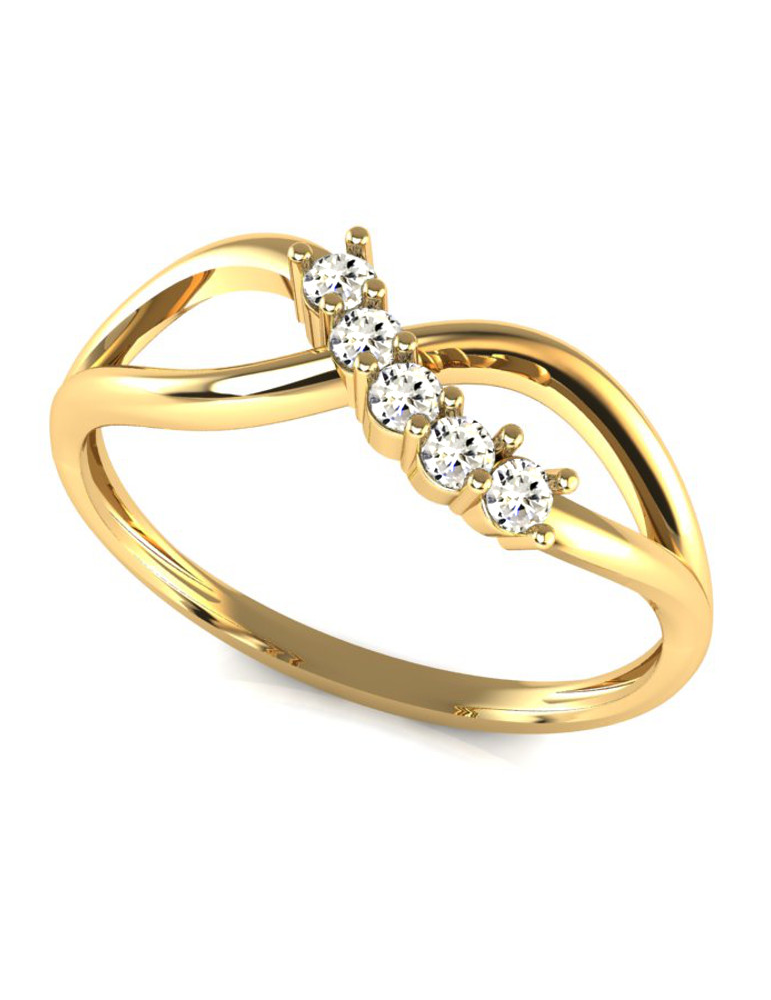 ZŁOTY PIERŚCIONEK ZARĘCZYNOWY ZNAK NIESKOŃCZONOŚCI PR. 585