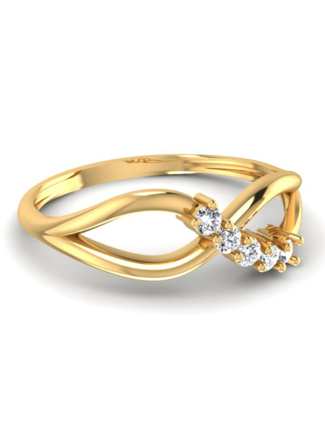 ZŁOTY PIERŚCIONEK ZARĘCZYNOWY ZNAK NIESKOŃCZONOŚCI PR. 585