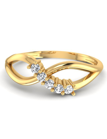 ZŁOTY PIERŚCIONEK ZARĘCZYNOWY ZNAK NIESKOŃCZONOŚCI PR. 585