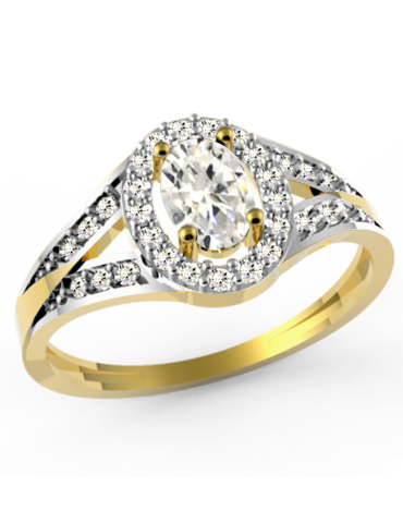 ZŁOTY PIERŚCIONEK ZARĘCZYNOWY PR. 585