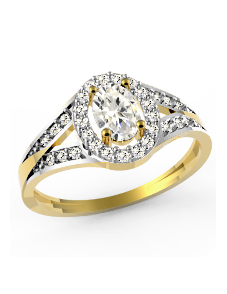 ZŁOTY PIERŚCIONEK ZARĘCZYNOWY PR. 585