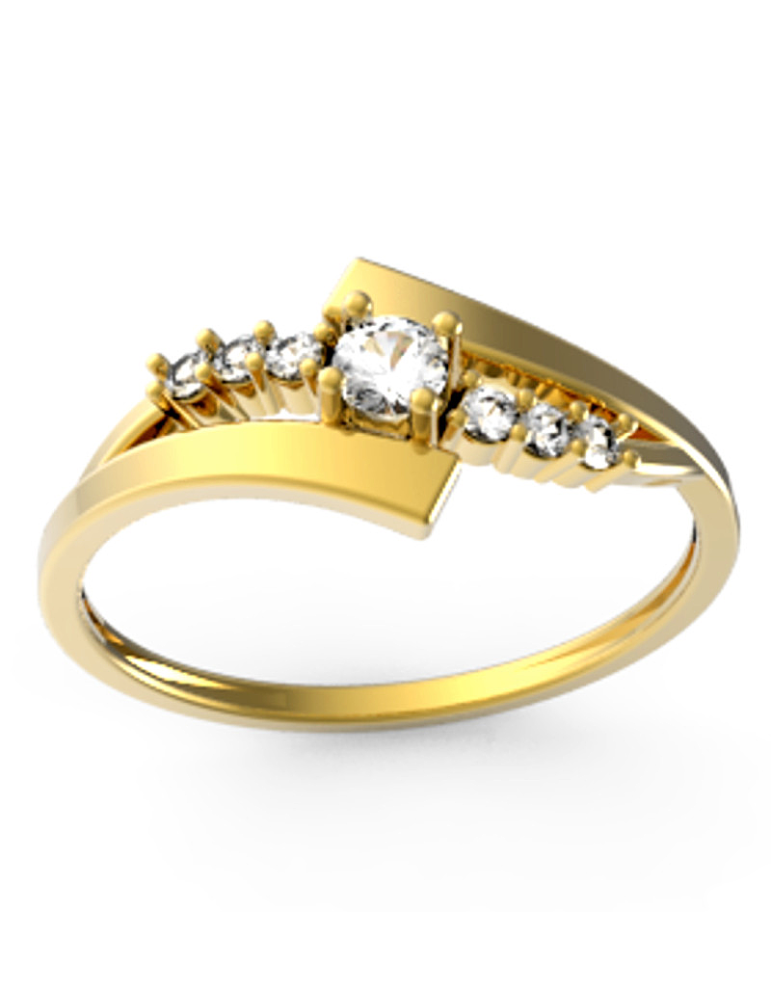 ZŁOTY PIERŚCIONEK ZARĘCZYNOWY PR. 585