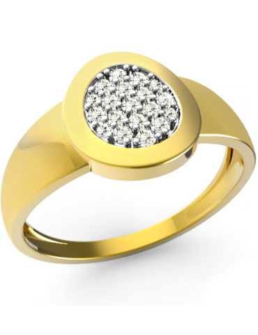 ZŁOTY PIERŚCIONEK ZARĘCZYNOWY KOŁO PR. 585