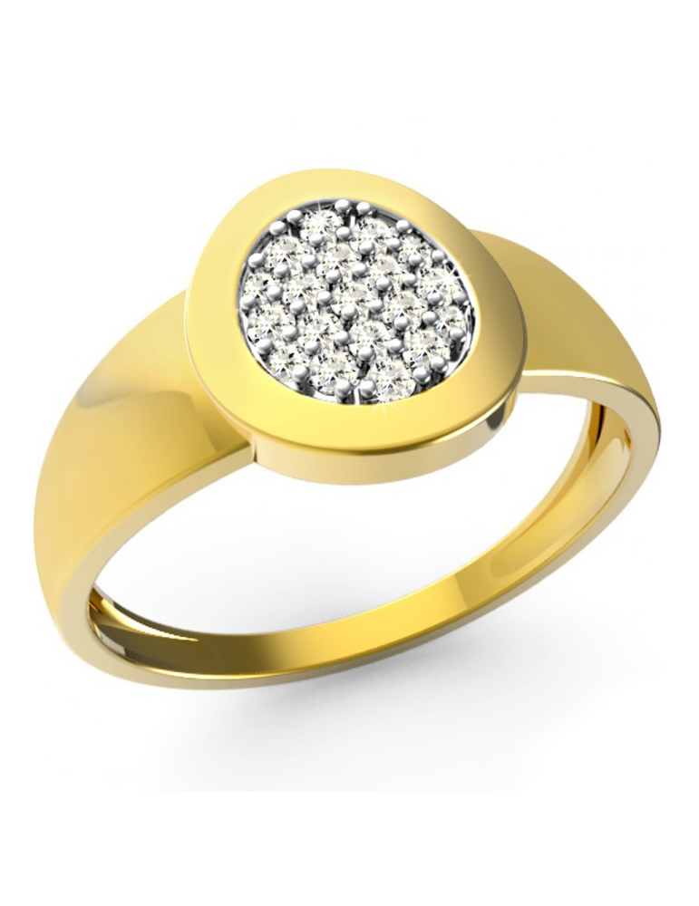 ZŁOTY PIERŚCIONEK ZARĘCZYNOWY OKRĄGŁY PR. 333