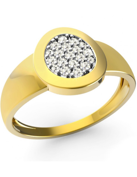 ZŁOTY PIERŚCIONEK ZARĘCZYNOWY OKRĄGŁY PR. 333