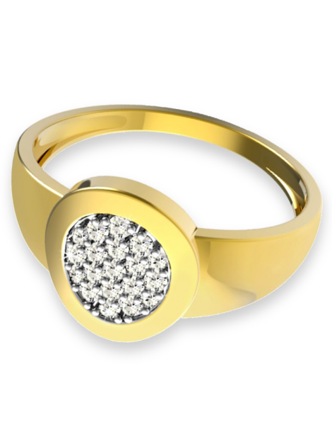 ZŁOTY PIERŚCIONEK ZARĘCZYNOWY OKRĄGŁY PR. 333