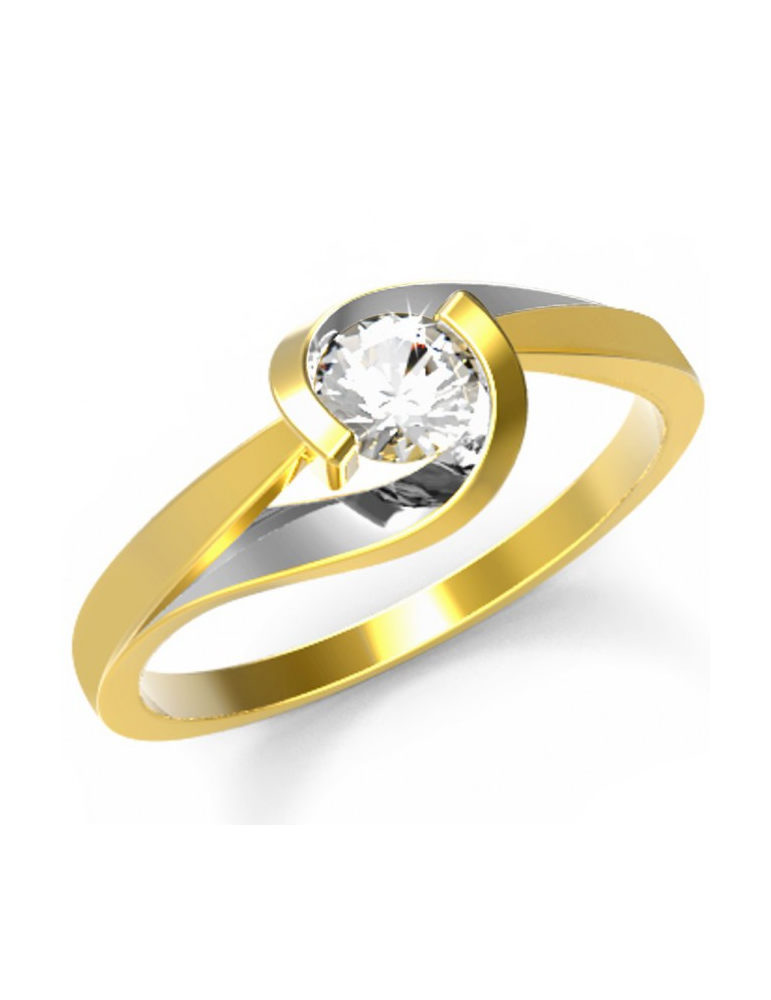 ZŁOTY PIERŚCIONEK ZARĘCZYNOWY PR. 585