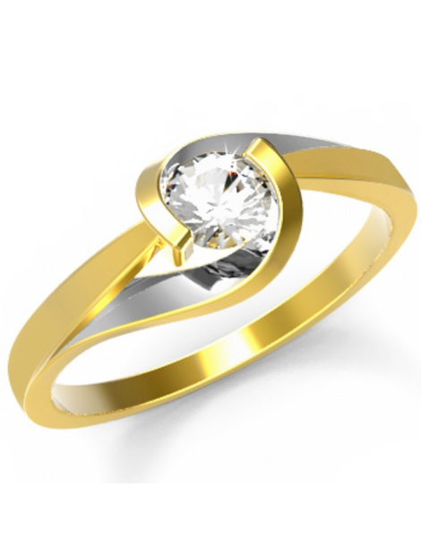 ZŁOTY PIERŚCIONEK ZARĘCZYNOWY PR. 585