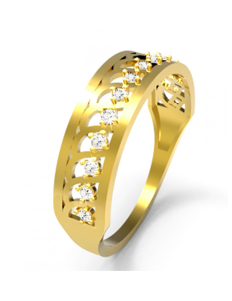 ZŁOTY PIERŚCIONEK ZARĘCZYNOWY PR. 585