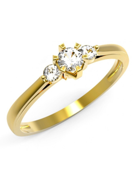 ZŁOTY PIERŚCIONEK ZARĘCZYNOWY PR. 585