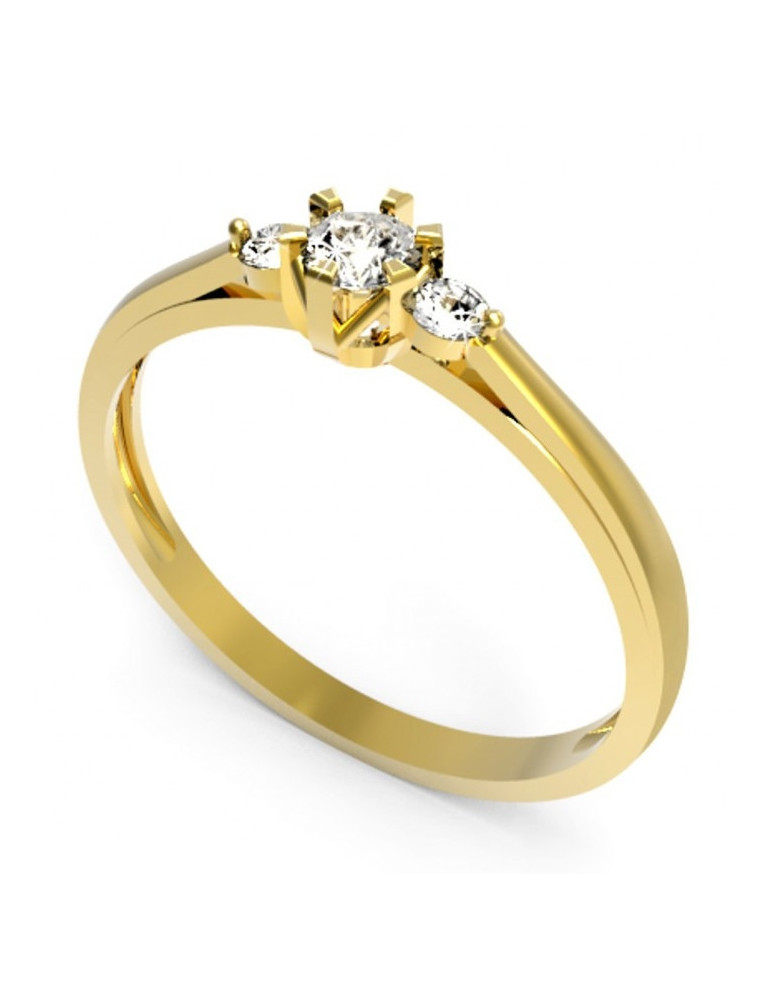 ZŁOTY PIERŚCIONEK ZARĘCZYNOWY PR. 585