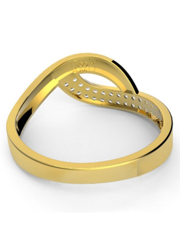 ZŁOTY PIERŚCIONEK ZARĘCZYNOWY PR. 585