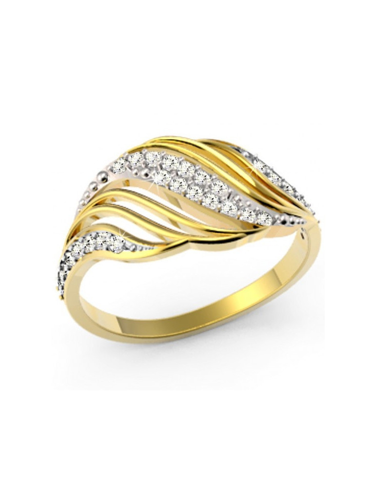 ZŁOTY PIERŚCIONEK ZARĘCZYNOWY FALE PR. 585