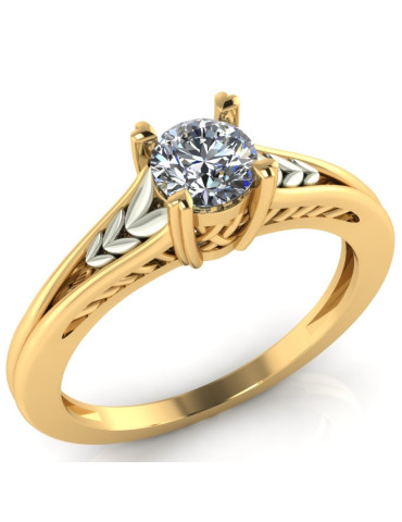 ZŁOTY PIERŚCIONEK ZARĘCZYNOWY PR. 585