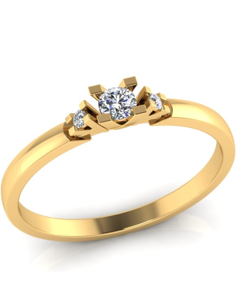 ZŁOTY PIERŚCIONEK ZARĘCZYNOWY PR. 585