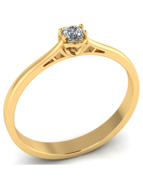 ZŁOTY PIERŚCIONEK ZARĘCZYNOWY SERCE PR. 585