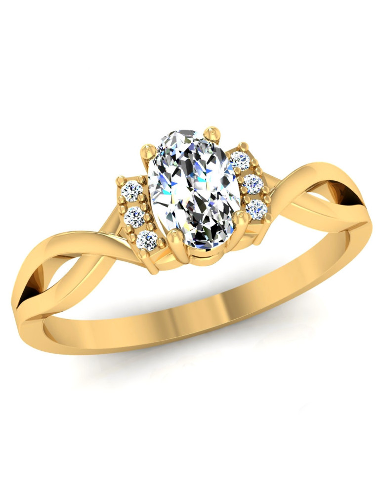 ZŁOTY PIERŚCIONEK ZARĘCZYNOWY PR. 585