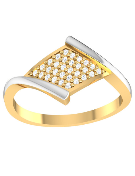 ZŁOTY PIERŚCIONEK ZARĘCZYNOWY ROMB PR. 585