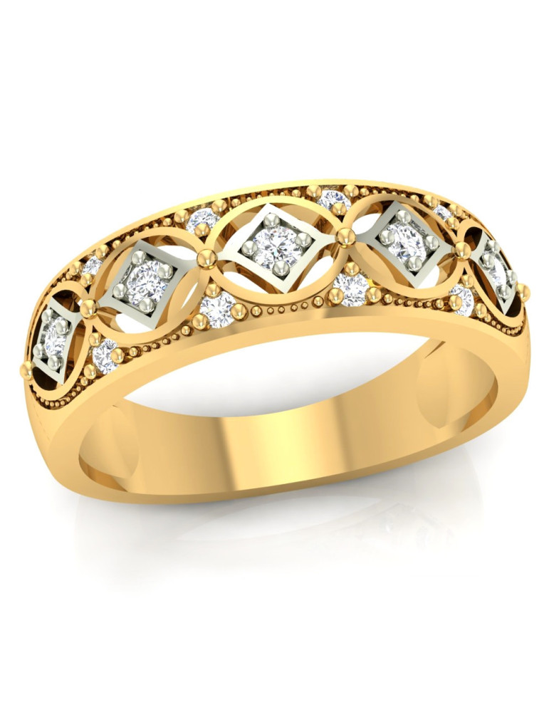 ELEGANCKI AŻUROWY PIERŚCIONEK ZARĘCZYNOWY ZE ZŁOTA PR. 333