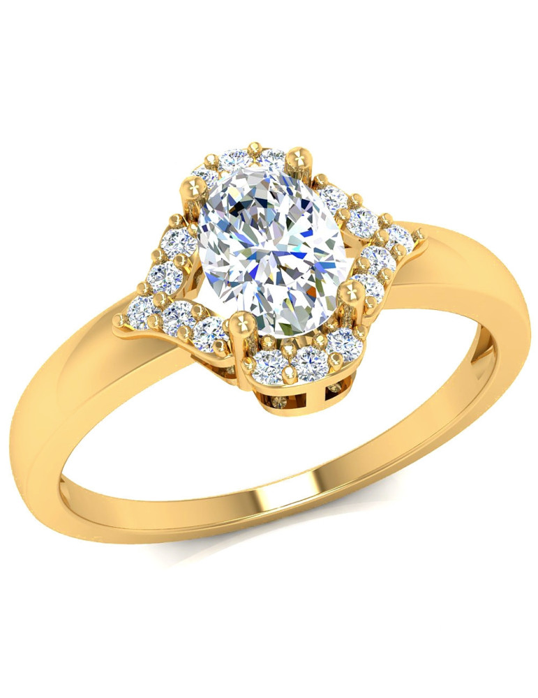 ZŁOTY PIERŚCIONEK ZARĘCZYNOWY PR. 585