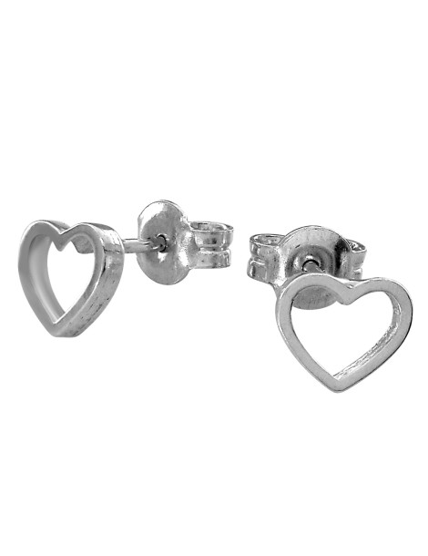 SREBRNE KOLCZYKI SERDUSZKA NA SZTYFT PR. 925