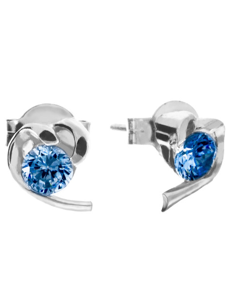 SREBRNE KOLCZYKI Z KOLOROWYMI KAMIENIAMI PR. 925