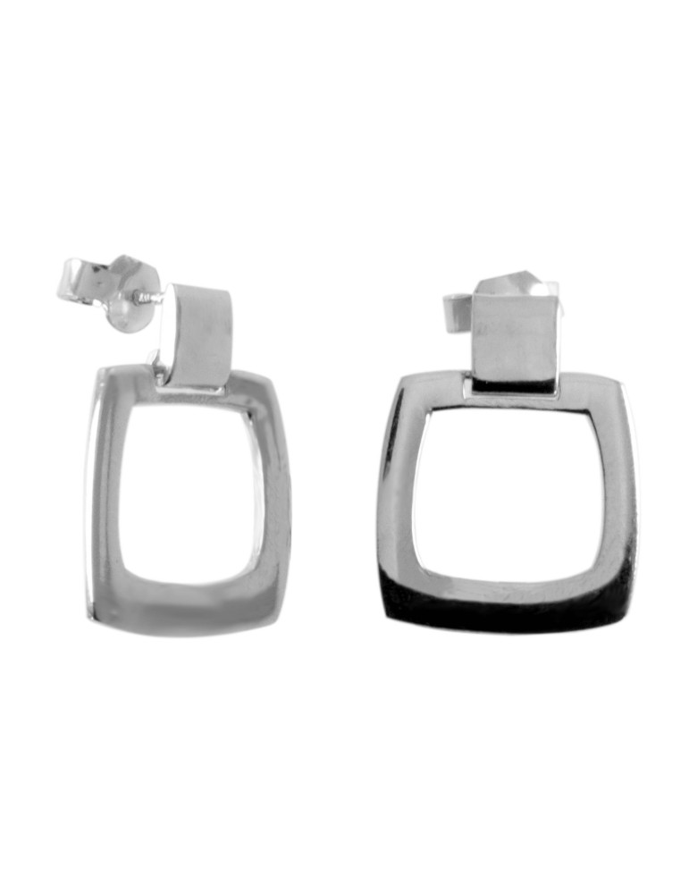 SREBRNE KOLCZYKI NA SZTYFT PROSTOKĄTY PR. 925