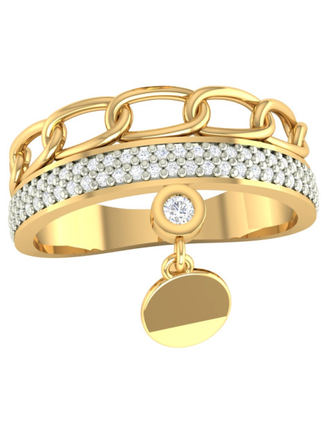 ZŁOTY PIERŚCIONEK Z RUCHOMĄ ZAWIESZKĄ PR. 333