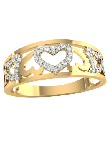 Złoty pierścionek zaręczynowy SERDUSZKA pr. 585
